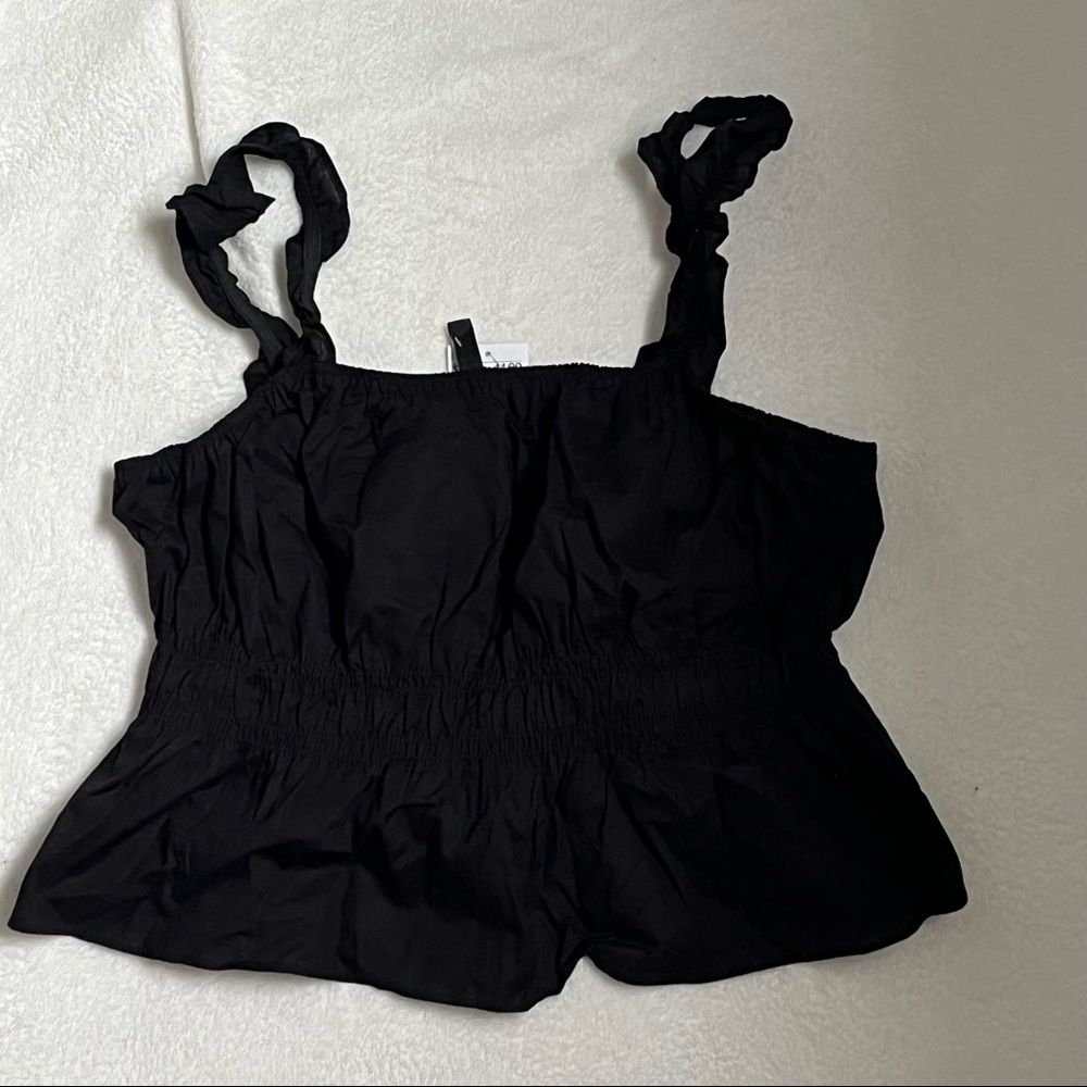 NWT H&M BLACK MILKMAID CROP TOP